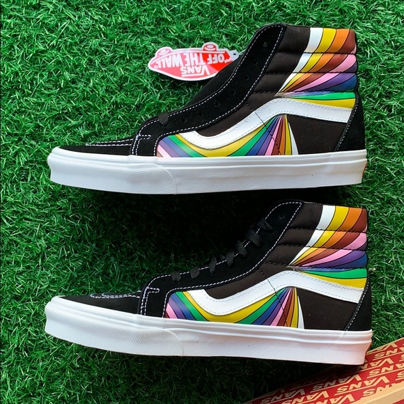 VANS SK8-Hi REISSUE REFRACT TRUE WHITE/MULTI MEN’s - Picture 13 of 16